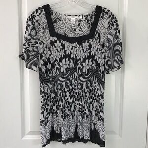 Black & White, Short-sleeve, Top